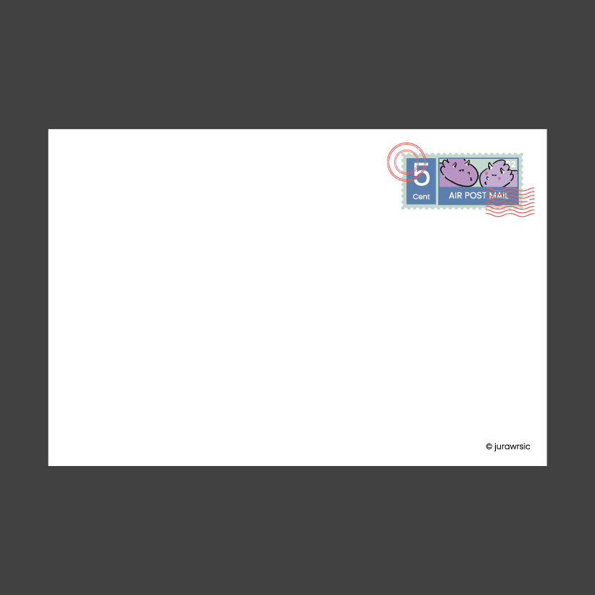 Jurawrsic Sleeping Gus All-Over Pattern Card | Cute Dino Postcard