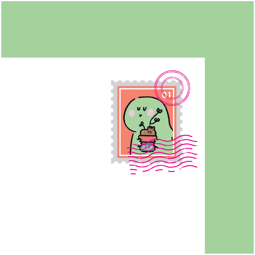 Jurawrsic Rest Together Postcard | Cute Dinosaur Friendship Card