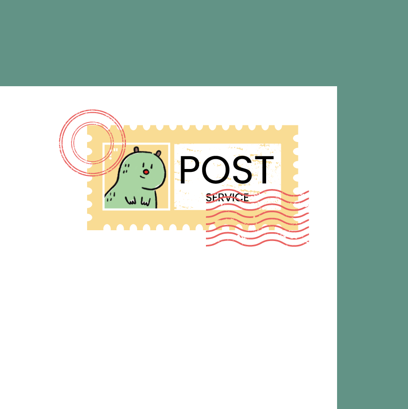 Christmas Dinosaur Postcard – Santa & Reindeer Stamp