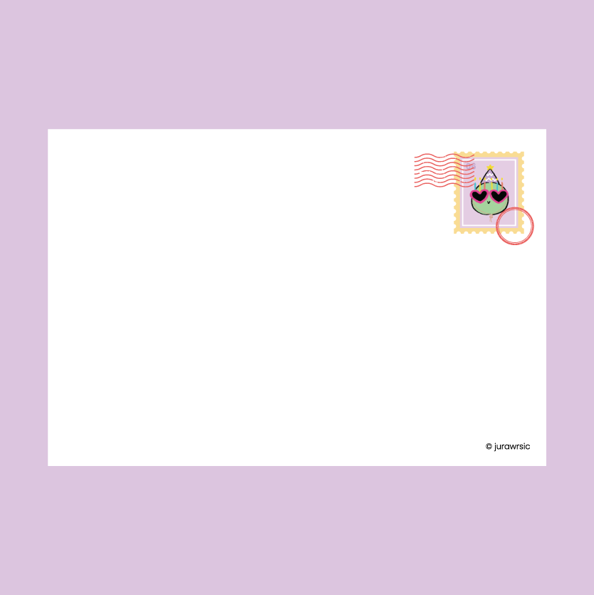 Jurawrsic Happy Birthday Collection Postcard | Dino Party Illustration