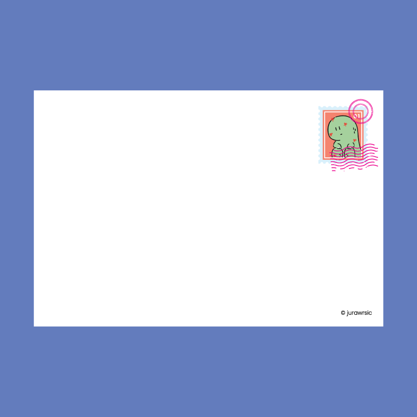 Jurawrsic Gus Self-Care Workout Card | Cute Dinosaur Fitness Postcard
