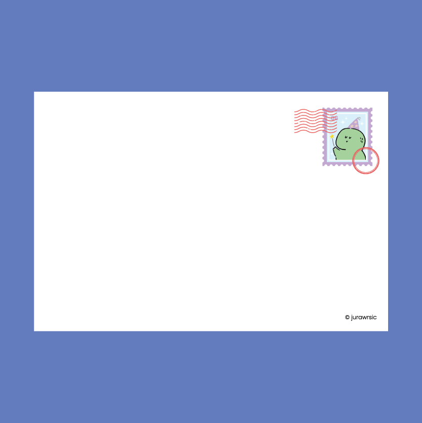 Jurawrsic Gus & Pip Halloween Edition | Ghost Costume Postcard